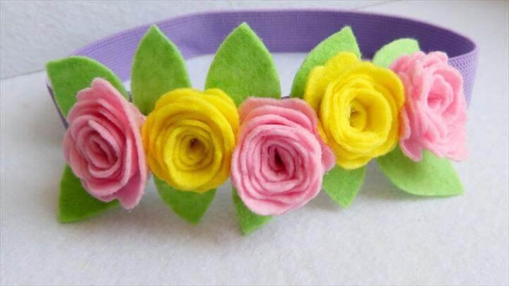 Pretty Felt Flower Headband