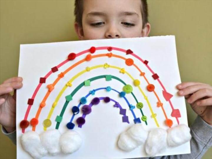 Colorful DIY Sensory Rainbow For Your Kids To Make
