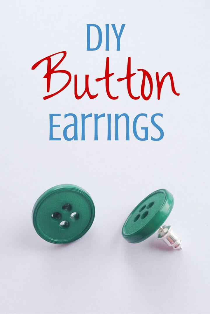 DIY Button Earrings