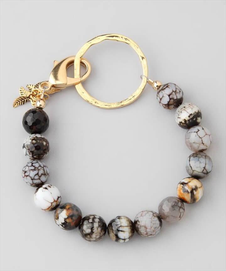 Katie Waltman Designs Speckled Agate Bead Bracelet