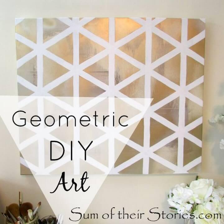 DIY Geometric Canvas Art