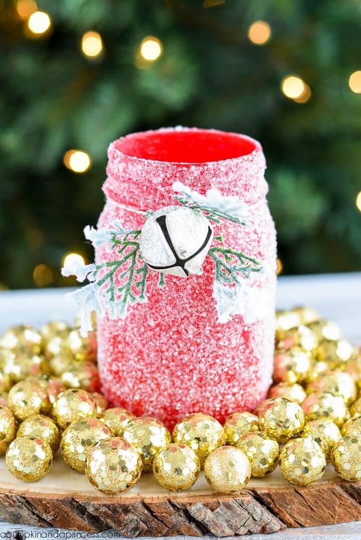 DIY Glitter Mason Jar Luminary