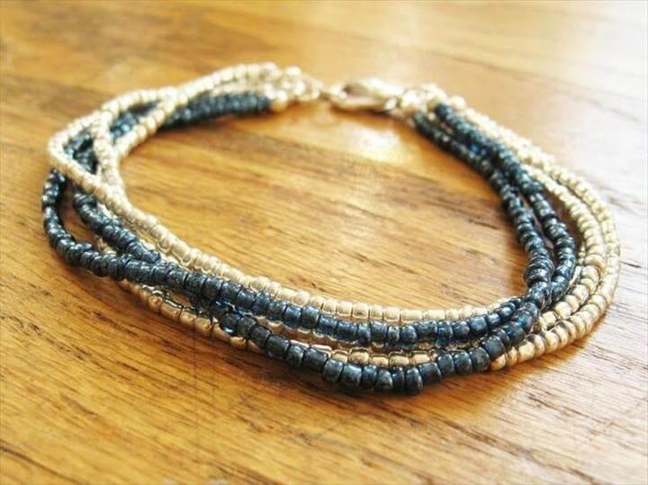 Seed Bead Bracelet, DIY Tutorial: DIY Wrapped Bracelet / DIY Multi Strand Bracelet or Necklace - Bead&Cord