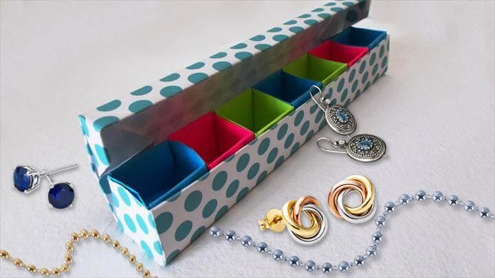 DIY Paper Crafts, Origami Jewelery Box Tutorial, Origami Jewelery Box Tutorial