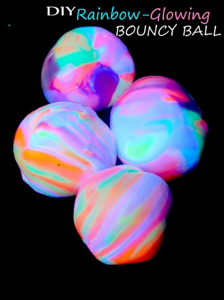 DIY Rainbow Glowing Bouncy Ball 