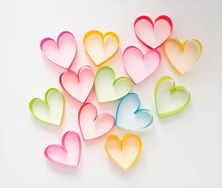 diy colorful hearts