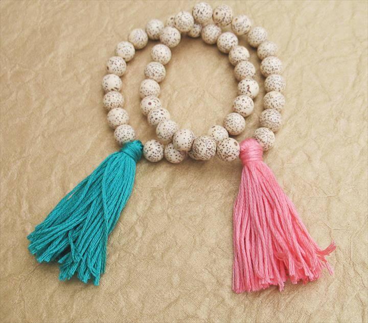 Tassel Beaded Bracelet Tutorial