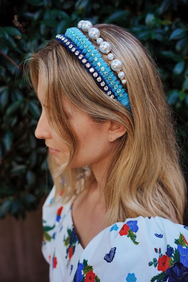 DIY Velour Crystal Headband