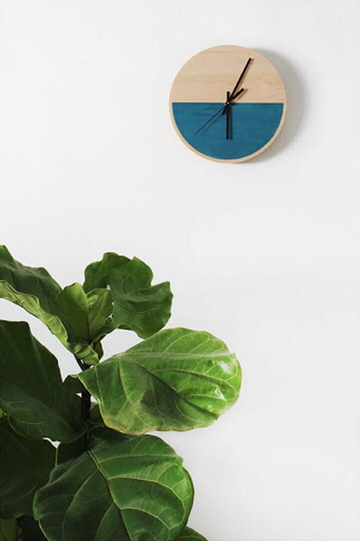 Easy DIY Colour Block Wall Clock