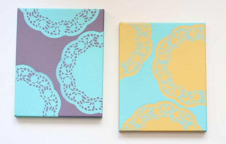 Easy DIY Wall Art with Doilies