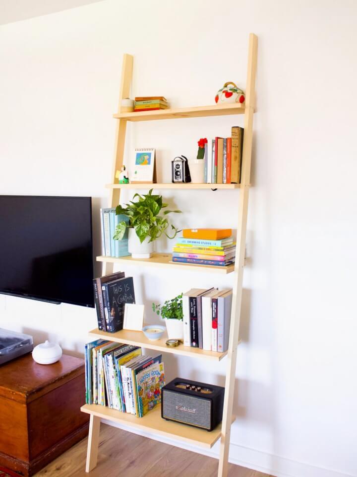 How to Build a DIY Leaning Bookshelf