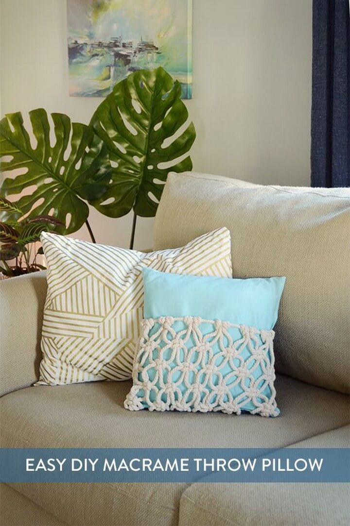 How to DIY Bohemian Macrame Throw Pillow