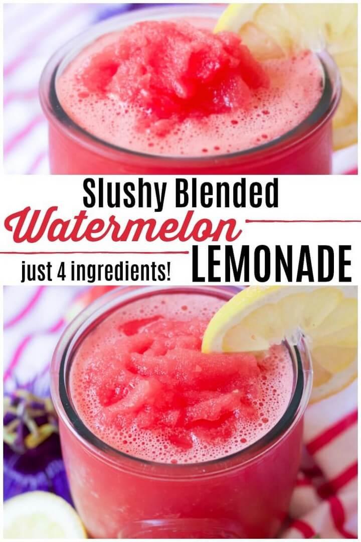 Slushy Blended Watermelon Lemonade