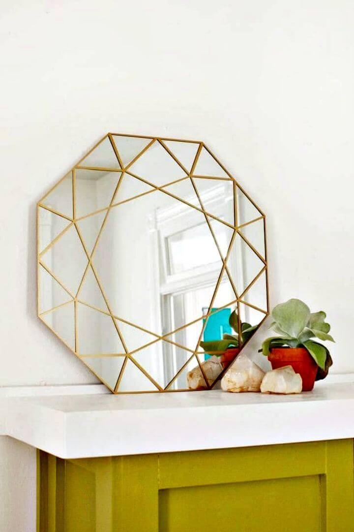 Gem mirror, mirror for room. diy crafts. diy room decor, creative room decor idea