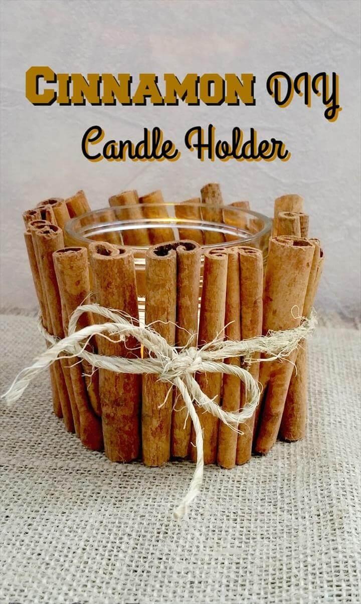 Cinnamon DIY Candle Holder