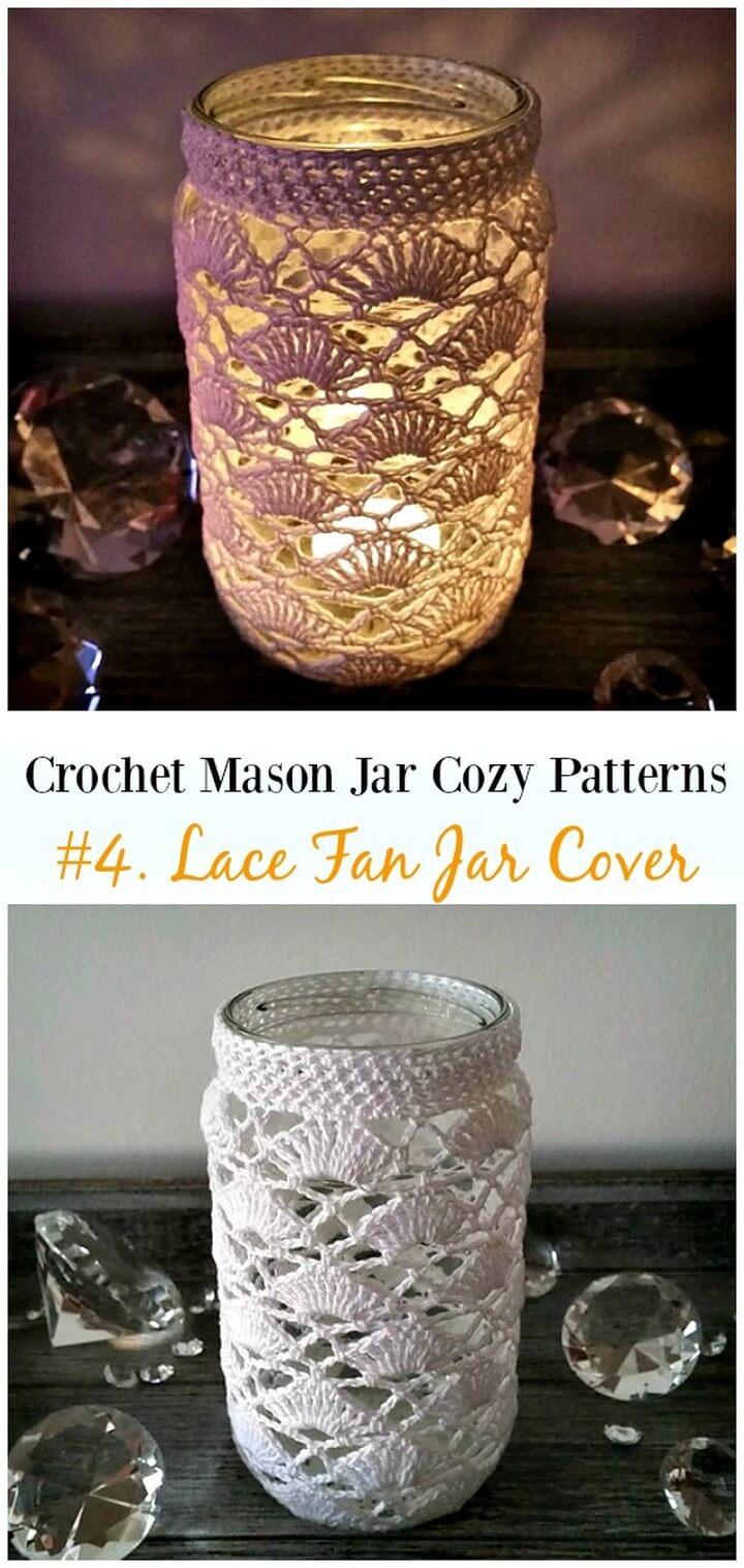 Crochet Mason Jar Cozy Free Patterns