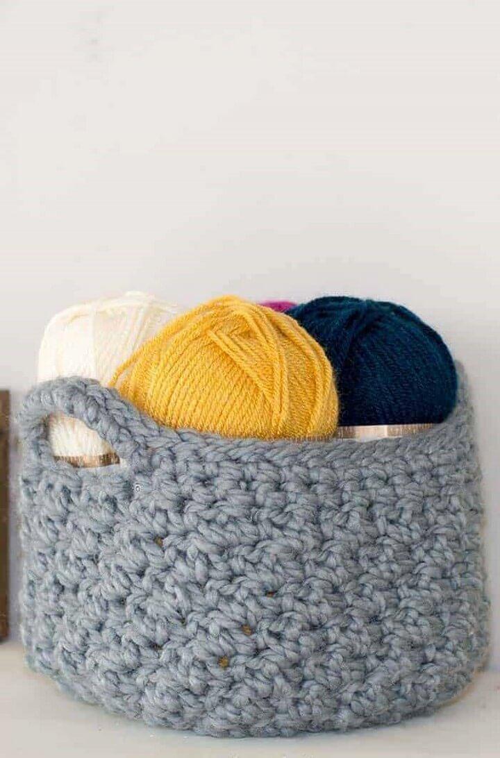 Crochet Storage Basket Free Pattern