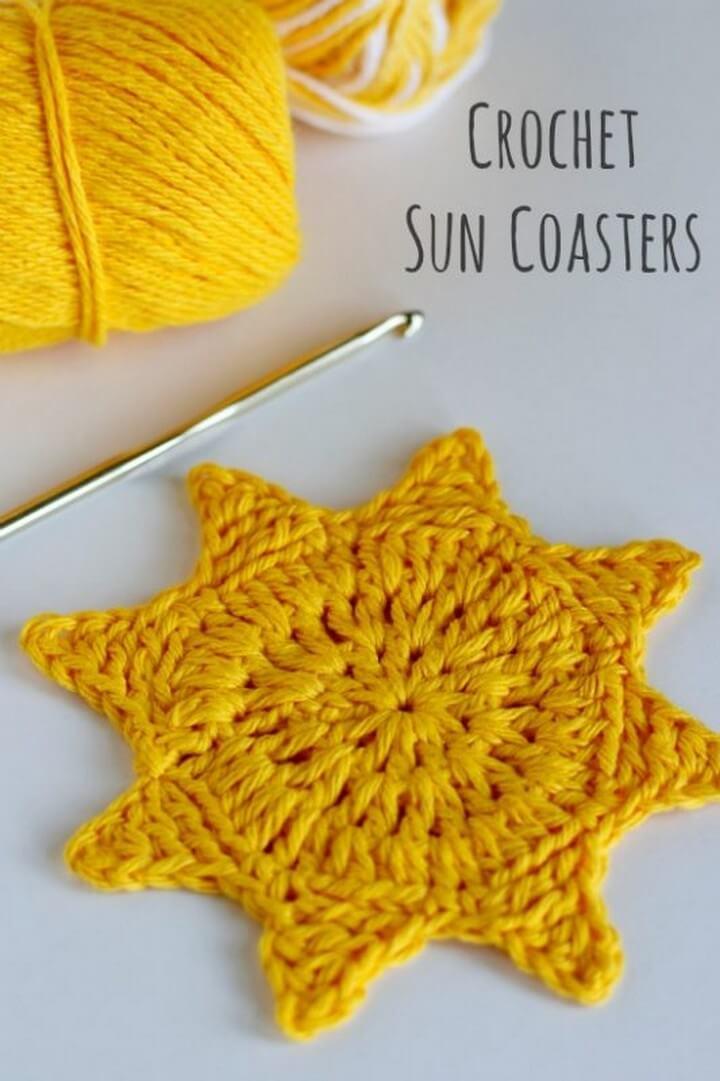 Crochet Sun Coasters for Summer Parties