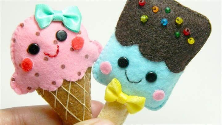 Adorable Felt Ice Cream Brooches - DIY Style Tutorial 