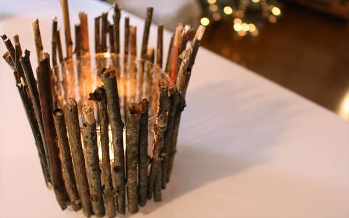 rustic candle holder