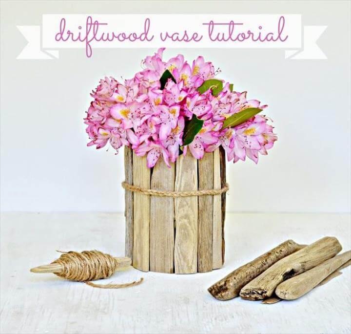 diy coastal decor how to make a driftwood vase, crafts, home decor, Love