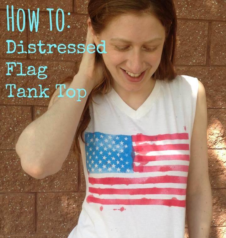 DIY Distressed Flag T-shirt