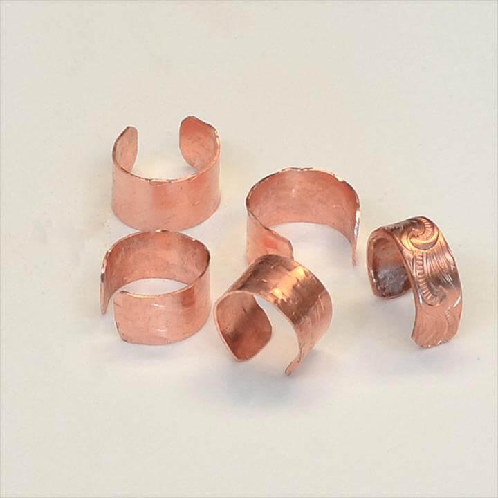 DIY copper ear cuffs