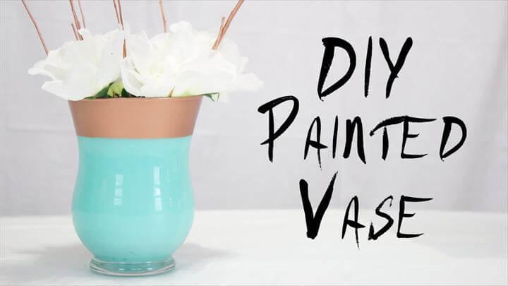 diy painted vase