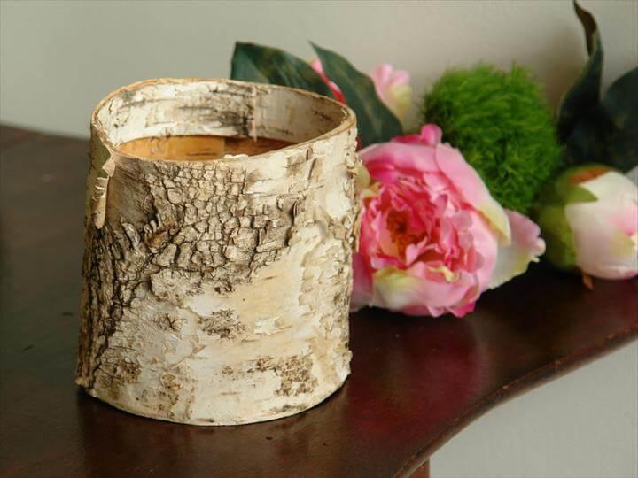 small natural birch bark cylinder vases, wedding flower pot, rustic chic wedding, party centerpieces, baskets, home decor