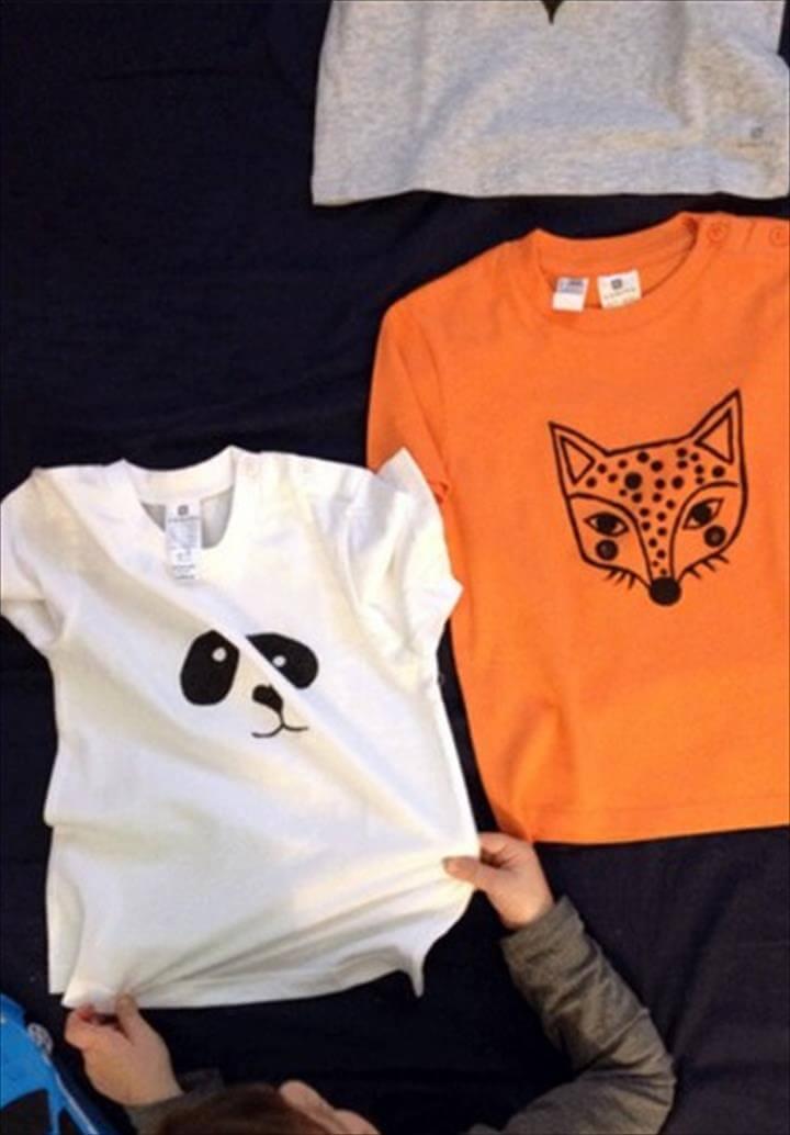 diy t-shirt ideas toddler fun panda eyes