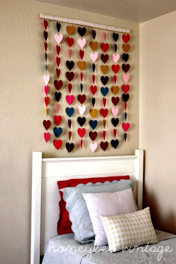 Heart Wall Art, wall art, diy art, diy crafts, diy papers, paper crafts, kid crafts