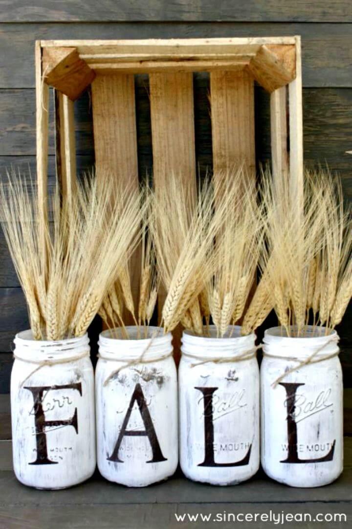 diy fall rustic mason jar, diy crafts, diy projects, diy rustic jars