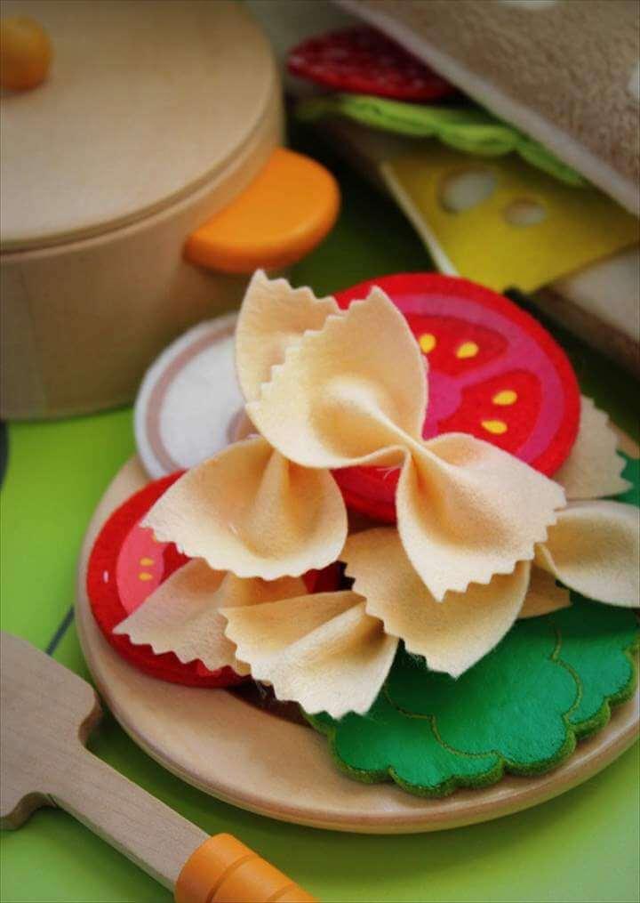 Felt Food Bow Tie Pasta