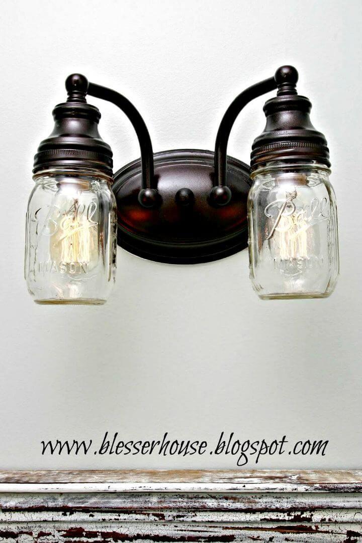 lightning mason jar, diy lightning mason jar, hanging mason jar, diy mason jar idea