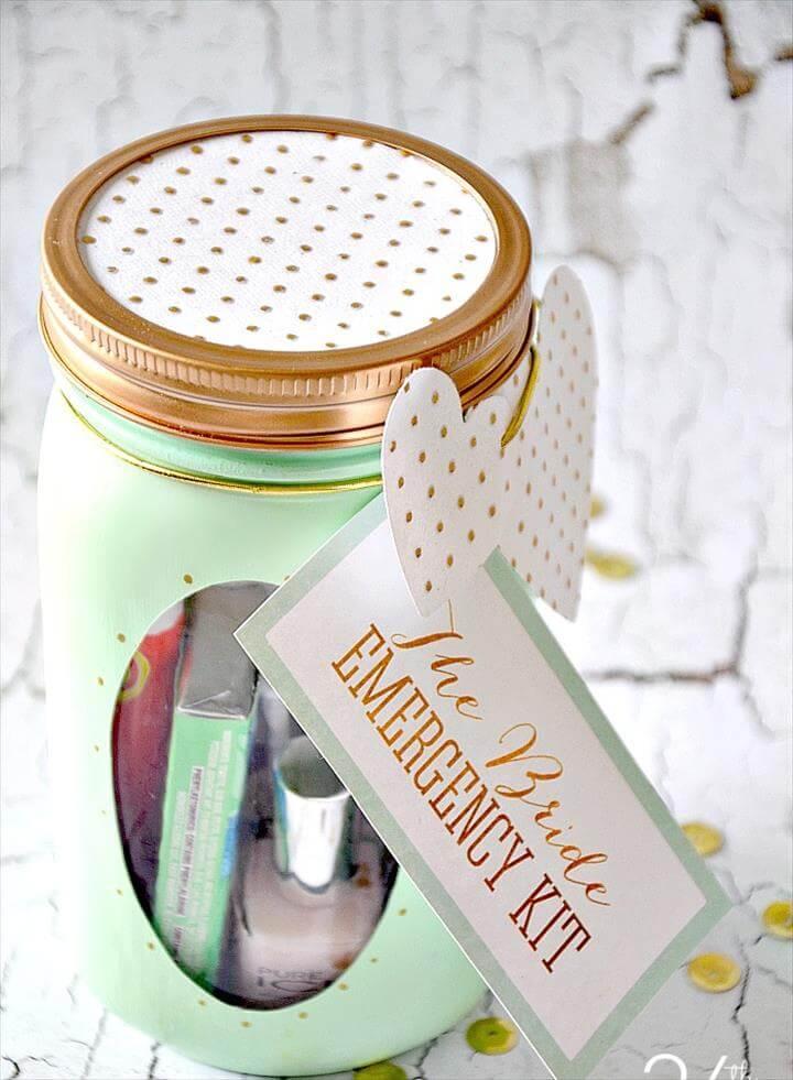 Mason Jar Crafts - Bride Emergency Kit