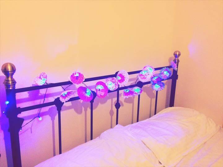 DIY Room Decor : Flower Lights/ Girls Bedroom Decor ideas