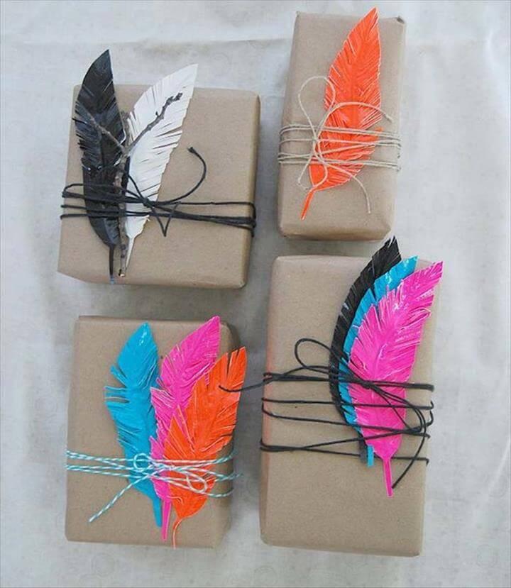 Cut out some duct tape feathers.