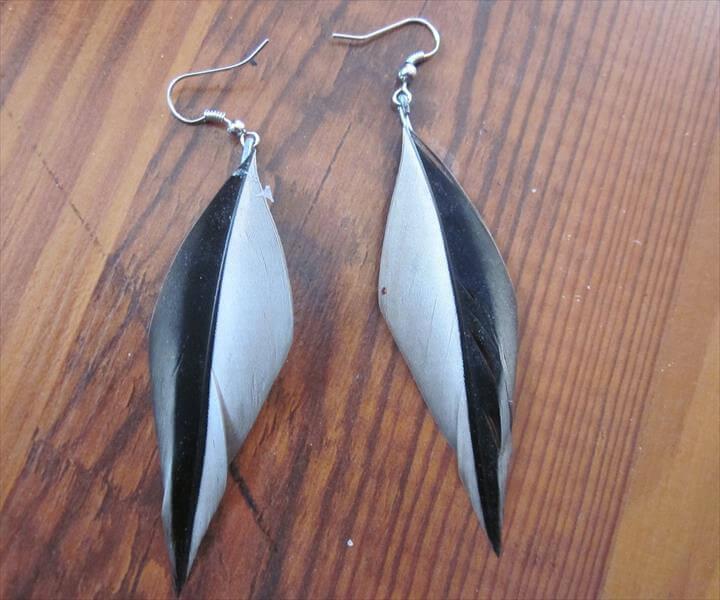DIY Feather Earrings