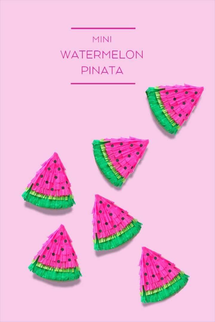 DIY Watermelon Mini PInata