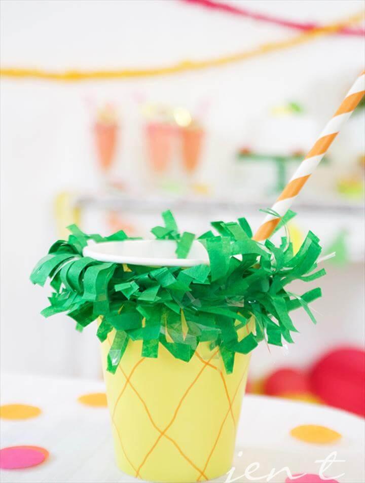 Tutti Frutti Party - DIY Pineapple Cup