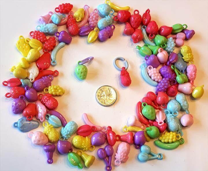 Acrylic Tutti Frutti charms for DIY bird toys, sugar glider and other small animal toys