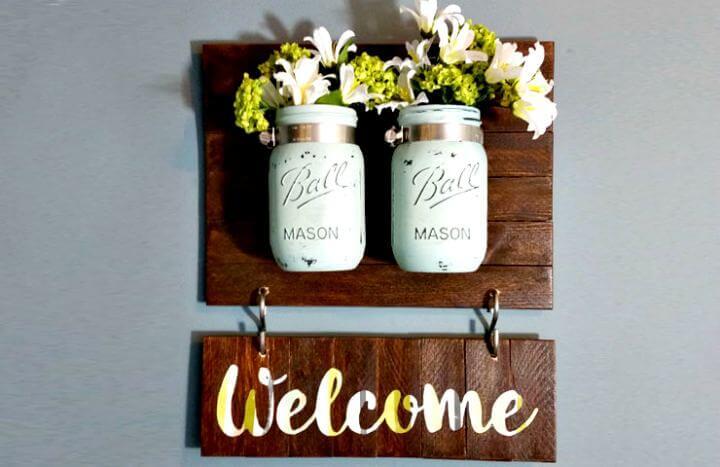 welcome sign mason jar, sign mason jar, easy to, hanging mason jar