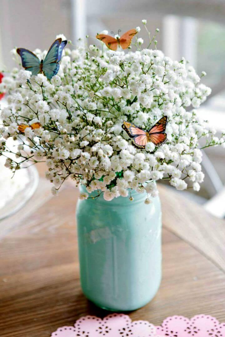 ombre arrangement mason jar, diy mason jar, mason jar idea, easy mason jar idea