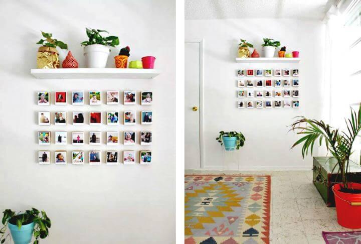 diy home idea, diy wall decor idea. diy pictures hanging idea
