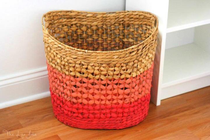 Ombre basket idea, creative idea, room decor, colorful idea, home decor idea