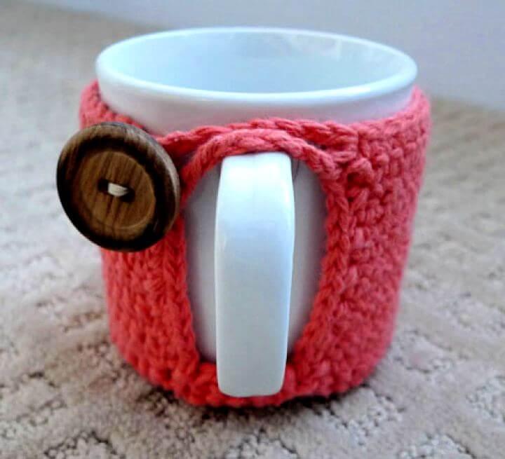 crochet cozy mug, crochet pattern, crochet idea, crochet small projects