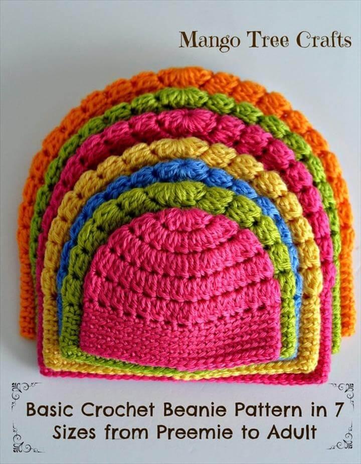 colorful caps, crochet caps