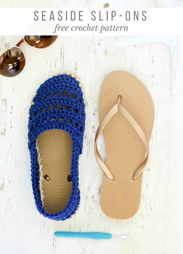 diy flip flop, flip flop shoe, crochet flip flop, how to make