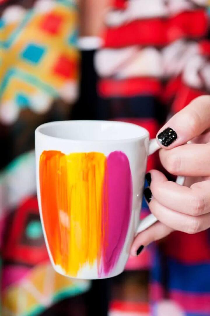painted mug, diy mug, handmade mug, how to, 