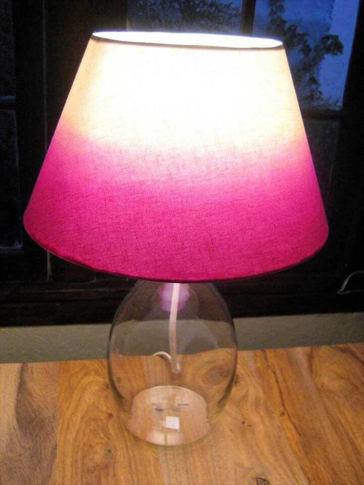 ombre lampshade, diy lampshade idea, lampshade handmade, umbrella shade idea